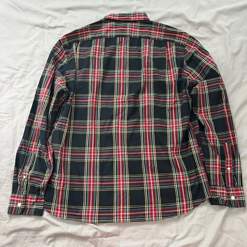 J. CREW Mens Slim Fit Tartan Button Down Shirt‎ Long Sleeve XXL Flex Washed NWT